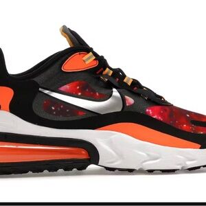 Vibrant Black and Orange Sneakers